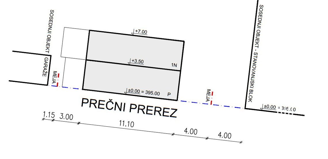 Plot with a conceptual design – Kranj city centre – 3