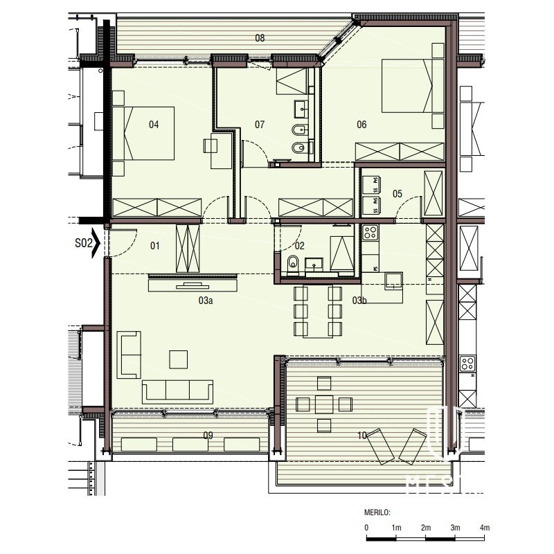 Deluxe 3-bedroom apartment in Residence Preska – 15