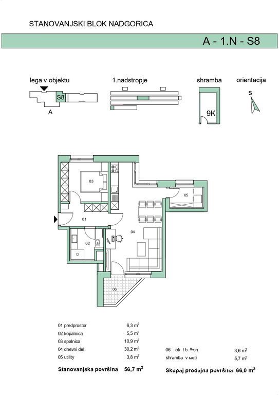 Two-room apartment in Nadgorica – 6