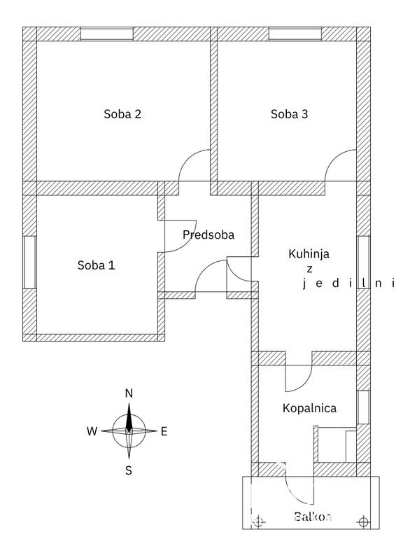 Three-bedroom apartment on Gerbičeva Street – 17