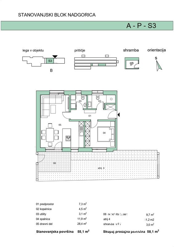 Two-room apartment in Nadgorica – 14