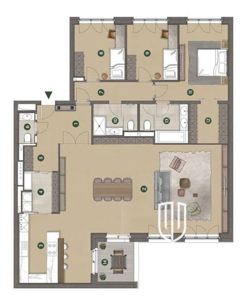 Spacious 4-room apartment – 13