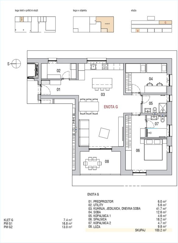 Three-room apartment in Vila Block Slape 2 – 12