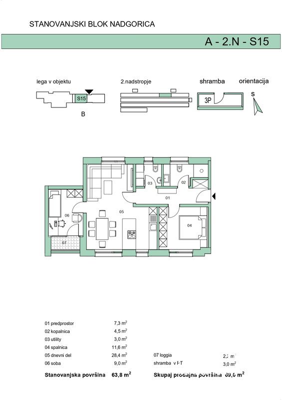 Three-bedroom apartment in Nadgorica – 12