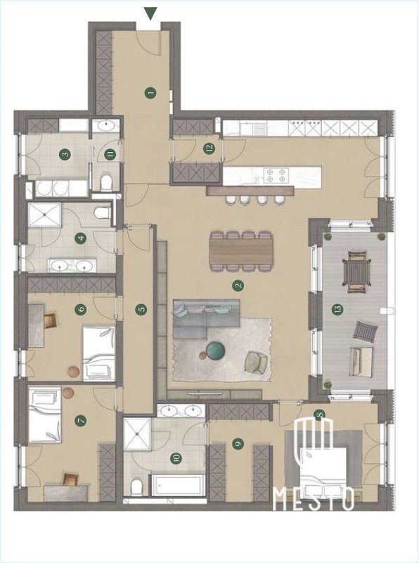 Spacious 4-bedroom apartment – 16